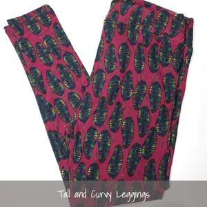 LuLaRoe TC Leggings Feathers NEW